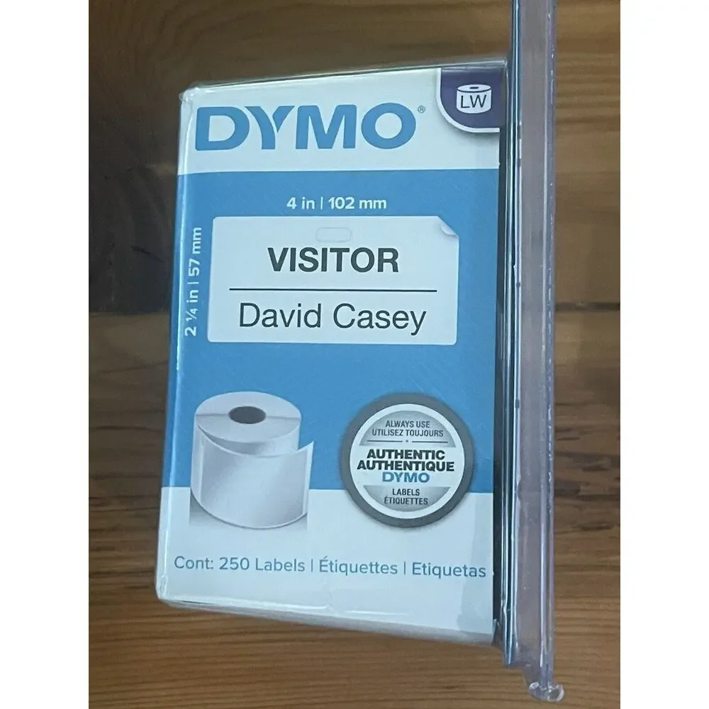 DYMO NAME BADGE Labels Adhesive 2.25 x 4 White 250 LW 1760756 NEW Meeting Events